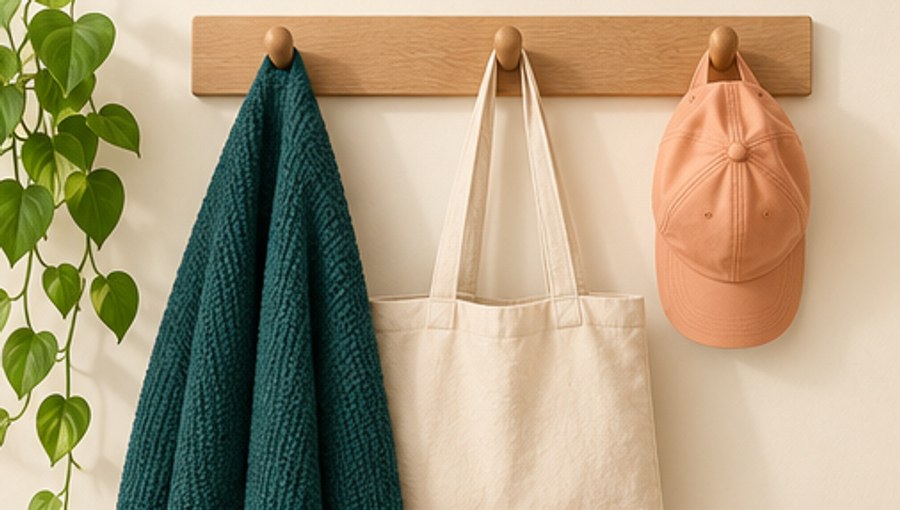 Illustrated organization idea for clothes chair.