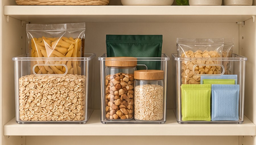 Illustrated organization idea for pantry.
